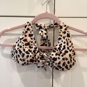 Animal Print Bikini Top Size S